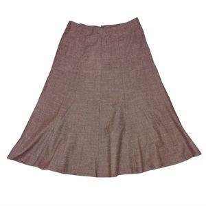 Cato Women's Brown Demin A-Line Pleated Skirt